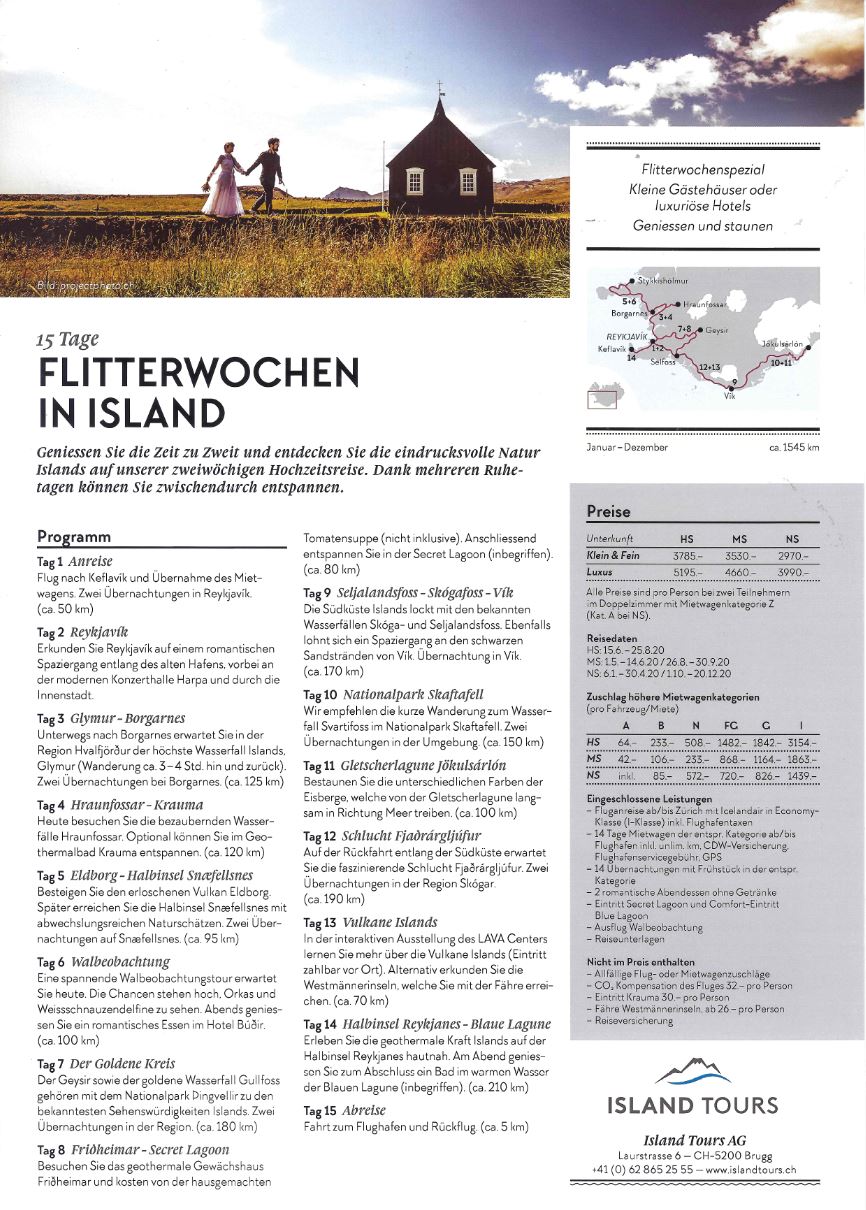 Flitterwochen in Island